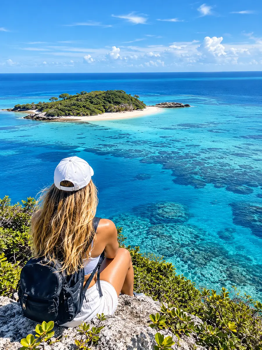 Blick auf Lady Musgrave Island und das Große Barriereriff